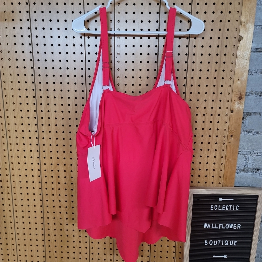 Bloomchic Pink Plus Size Tankini US 26 - Picture 2 of 3